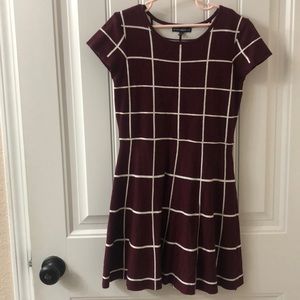 Burgundy knit dress